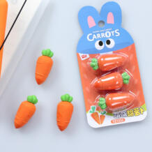 3 шт./упак. прекрасный морковь карандаш Резиновая Ластик основной студент рекламные подарок кавайные канцелярские школьные поставки XIANQIN 32817398335