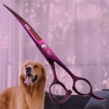 профессиональные в классическую фиолетовую JP440C 7,0 дюймов изогнутые ножницы для домашних животных из мультфильмов Уход за лошадьми Fenice 32854862009
