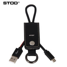 STOD Micro USB кабель Портативный кожаный брелок 2.4A быстрой зарядки для samsung Huawei ZTE Nexus lenovo Ми OPPO VIVO зарядное устройство линии btod 32654696936