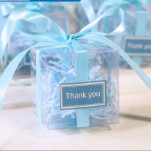 50 шт./лот прозрачный ПВХ квадратный подарочные коробки пользу конфеты упаковка сувенир коробка прозрачный шоколад Сумки Свадебная вечерин OUR DECOK 32593079503