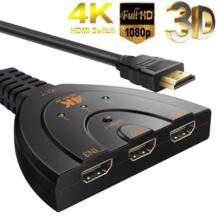 Портативный 3 HDMI порта в и 1 HDMI выход Full HD 4 к * 2 к 1080 P HDMI коммутатор 3D изображение дисплей для мультимедийных устройств портативный 3 HDMI ONLENY 32907892900
