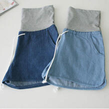 Для беременных джинсовый Корейская версия Рубашки домашние джинсы плюс Размеры одежда Пижама для беременных живота Для женщин брюки для беременных Брюки glittery sweet 32880585016
