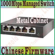 Китайский-прошивка, 5 портов 1000 M гигабитный управляемый коммутатор Ethernet, 1000/100 Mpbs управляемые сетевые коммутаторы, QoS, IGMP, VLAN, Loop MERCURY 32955919022