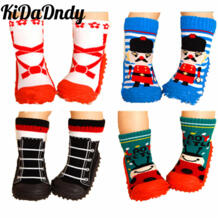 Хлопковые носки для малышей; сезон осень-зима; нескользящие носки для малышей с резиновой подошвой; домашние носки для малышей; WS920YD kidadndy 32661037847