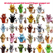 1 пара больших ручных кукол для взрослых рук пальчиковые куклы играют перчатку животные плюшевые куклы для детей волк Бегемот Зебра дракон свинья gleeooy 32859872740