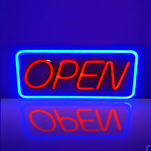 42 * см 20 см светодио дный яркий светодиодный открытый знак мигающий анимированный неоновый знак для бизнес кафе бар Паб Кофейня магазин стены окно дисплей WORLD-DECO 32853681301